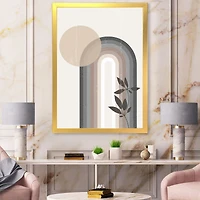 Abstract Rainbow Sun and Moon Earth Tones III  Wall Art