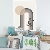 Abstract Rainbow Sun and Moon Earth Tones III  Wall Art