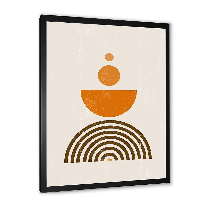 Abstract Rainbow Sun and Moon Earth Tones V  Wall Art