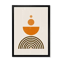 Abstract Rainbow Sun and Moon Earth Tones V  Wall Art