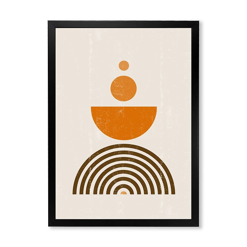 Abstract Rainbow Sun and Moon Earth Tones V  Wall Art