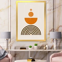 Abstract Rainbow Sun and Moon Earth Tones V  Wall Art