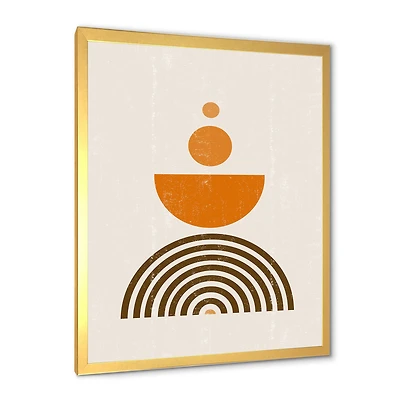 Abstract Rainbow Sun and Moon Earth Tones V  Wall Art