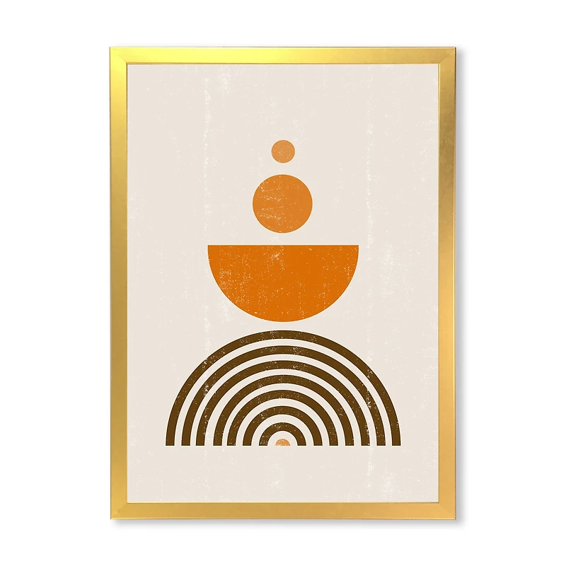 Abstract Rainbow Sun and Moon Earth Tones V  Wall Art