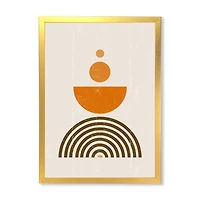 Abstract Rainbow Sun and Moon Earth Tones V  Wall Art