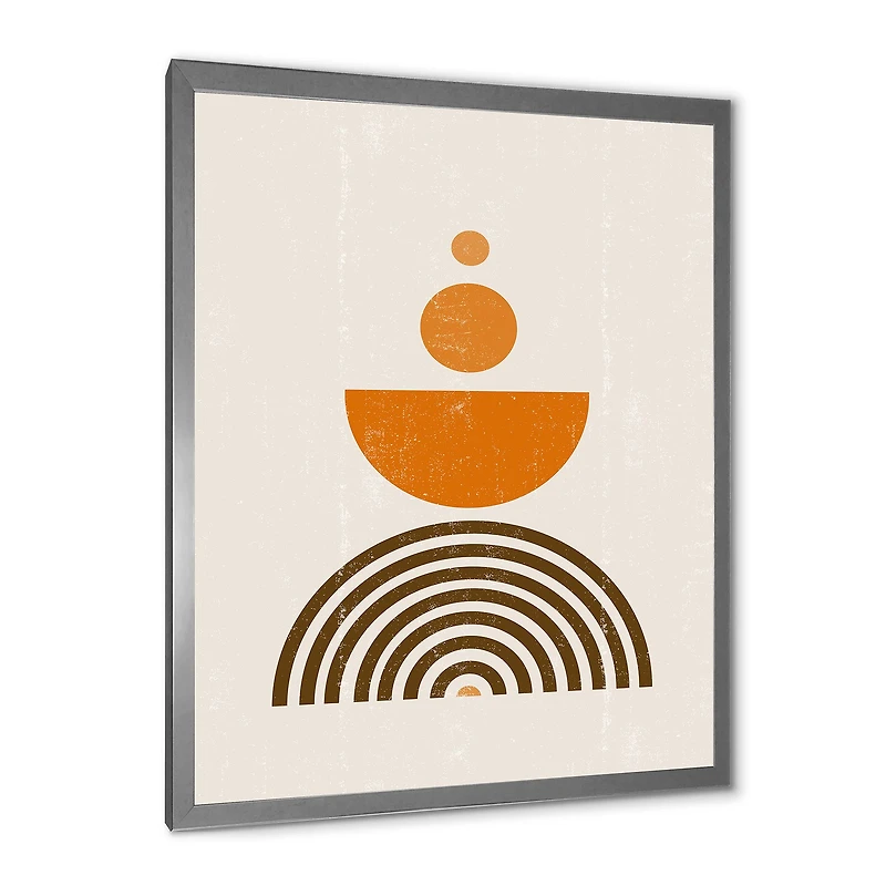 Abstract Rainbow Sun and Moon Earth Tones V  Wall Art