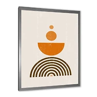Abstract Rainbow Sun and Moon Earth Tones V  Wall Art