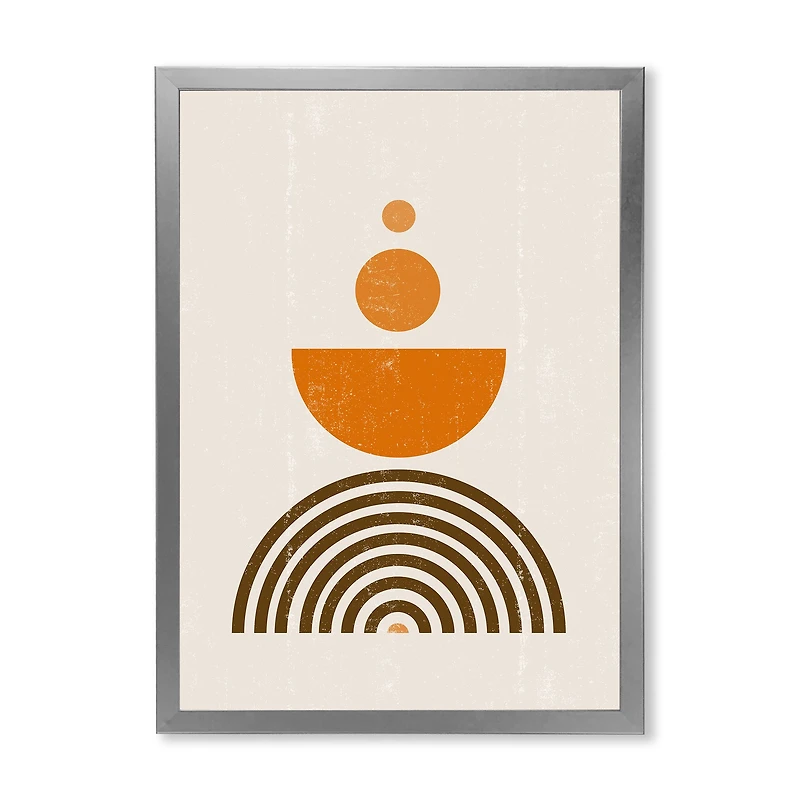 Abstract Rainbow Sun and Moon Earth Tones V  Wall Art