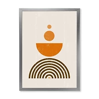 Abstract Rainbow Sun and Moon Earth Tones V  Wall Art