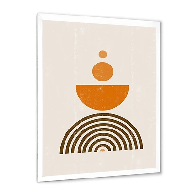 Abstract Rainbow Sun and Moon Earth Tones V  Wall Art