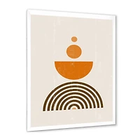Abstract Rainbow Sun and Moon Earth Tones V  Wall Art