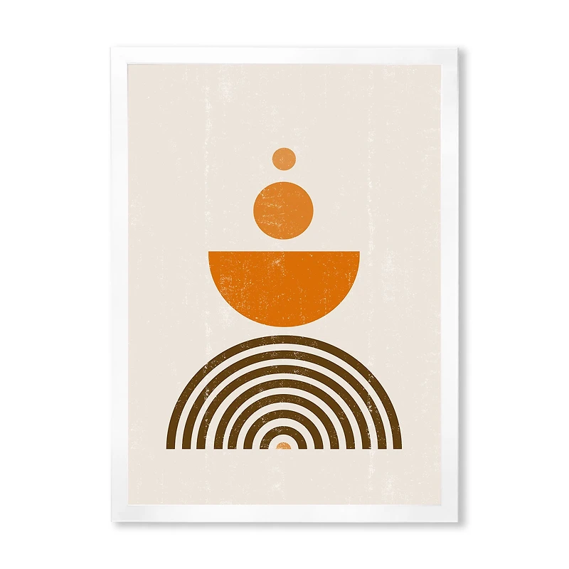 Abstract Rainbow Sun and Moon Earth Tones V  Wall Art