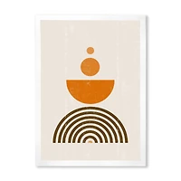 Abstract Rainbow Sun and Moon Earth Tones V  Wall Art