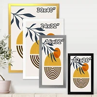 Botanical Minimalist Leaf with Abstract Shapes IV Wall Art