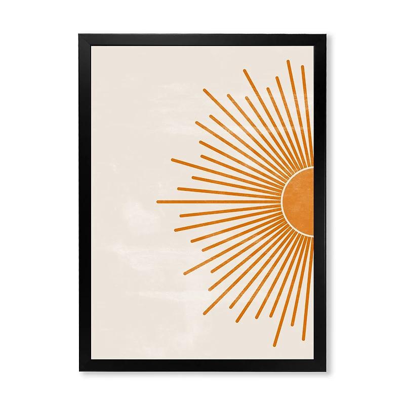 Orange Sun Print I  Canvas Wall Art