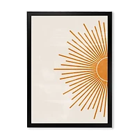Orange Sun Print I  Canvas Wall Art