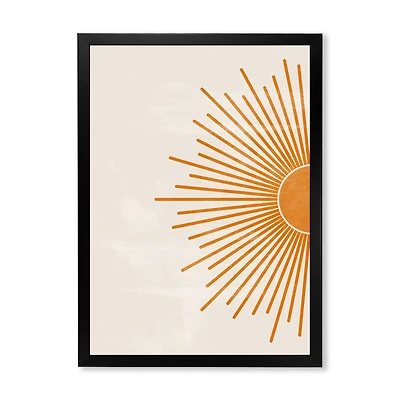 Orange Sun Print I  Canvas Wall Art