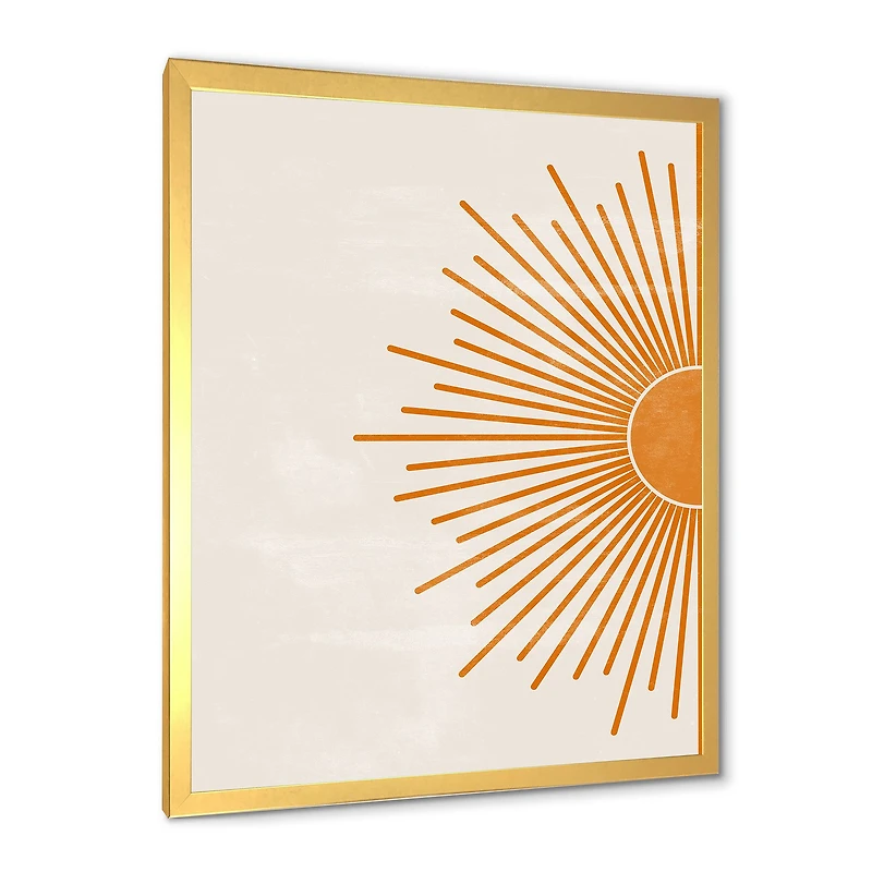 Orange Sun Print I  Canvas Wall Art