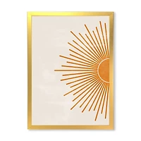Orange Sun Print I  Canvas Wall Art