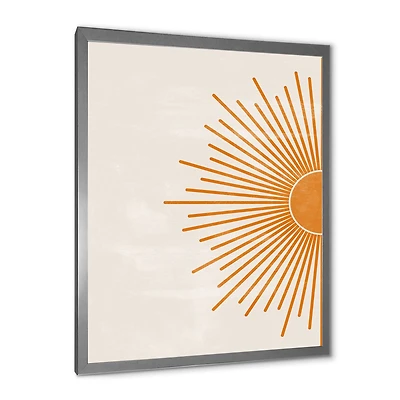 Orange Sun Print I  Canvas Wall Art