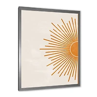 Orange Sun Print I  Canvas Wall Art