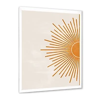 Orange Sun Print I  Canvas Wall Art