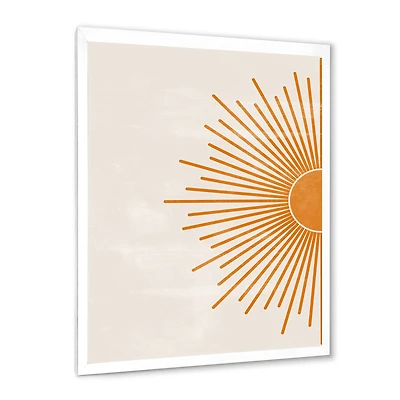 Orange Sun Print I Canvas Wall Art