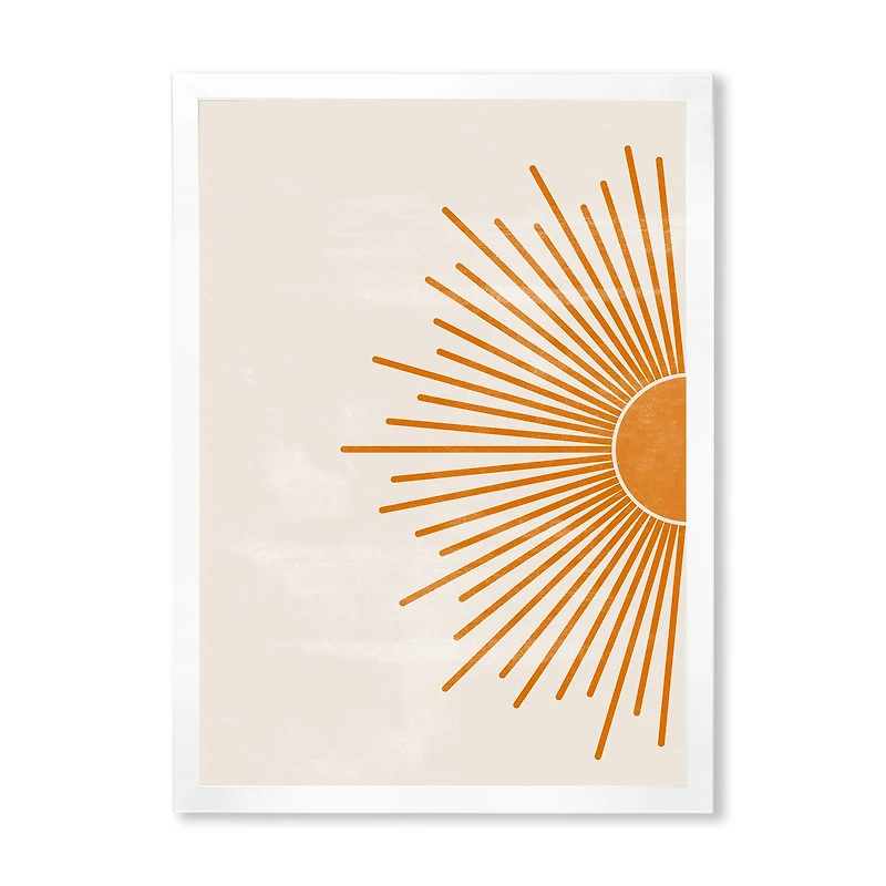 Orange Sun Print I  Canvas Wall Art