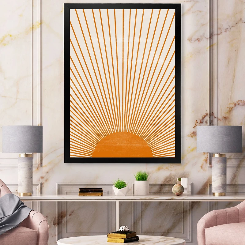 Orange Sun Print III  Wall Art