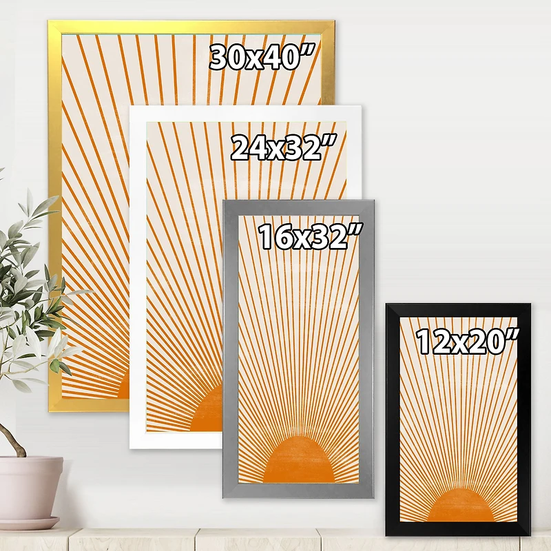 Orange Sun Print III  Wall Art