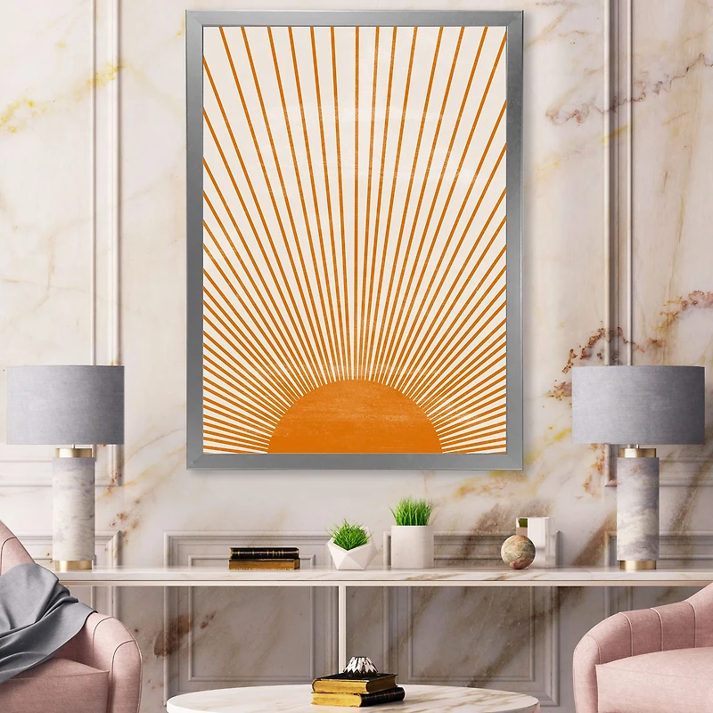 Orange Sun Print III  Wall Art