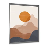 Toile « Red Moon Earth Toned Mountains II »