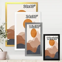 Toile « Red Moon Earth Toned Mountains II »