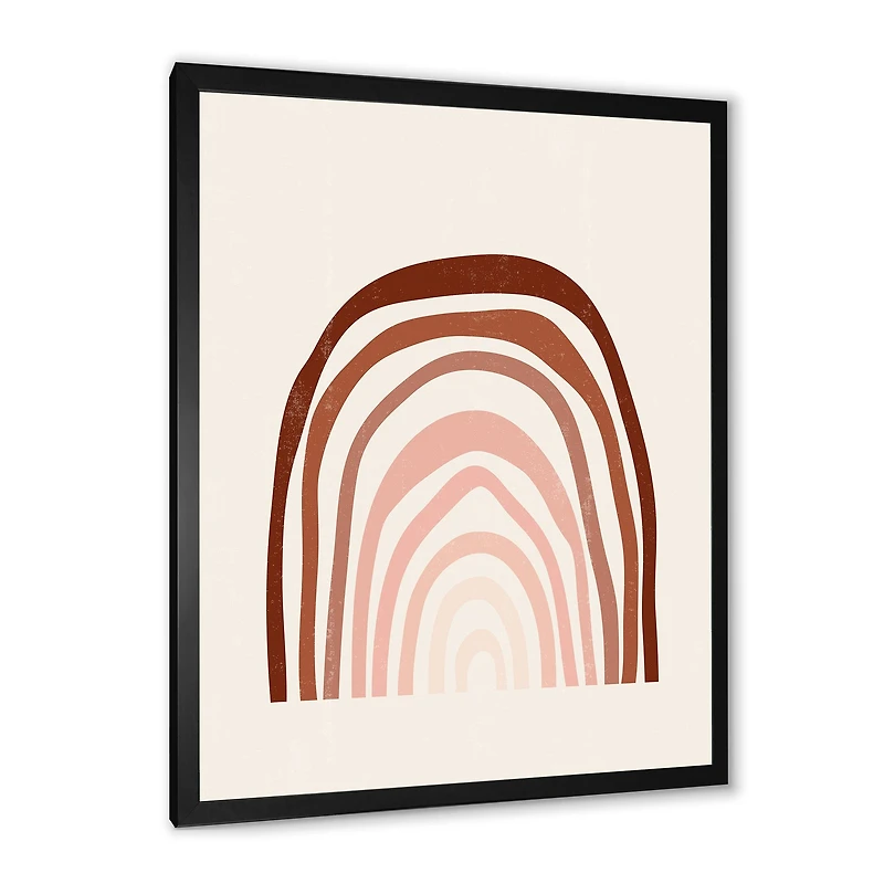 Terracotta Minimalist Boho Rainbow I  Wall Art
