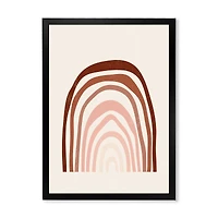Terracotta Minimalist Boho Rainbow I  Wall Art