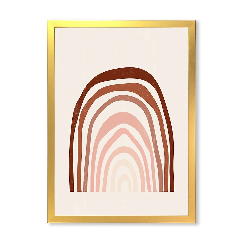 Terracotta Minimalist Boho Rainbow I  Wall Art