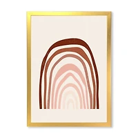 Terracotta Minimalist Boho Rainbow I  Wall Art