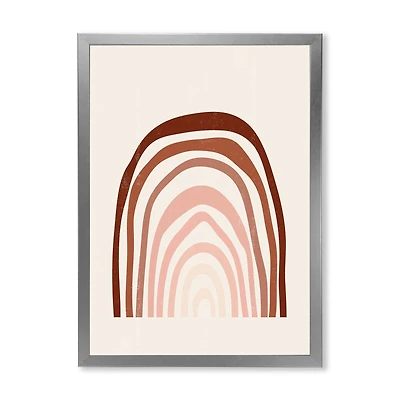 Terracotta Minimalist Boho Rainbow I Wall Art