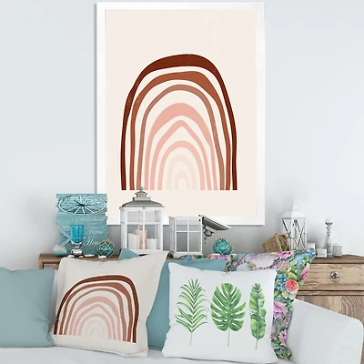 Terracotta Minimalist Boho Rainbow I  Wall Art