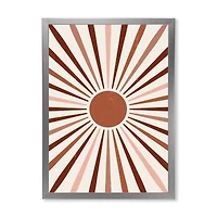 Geometric Radiant Sun  Canvas Wall Art