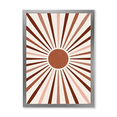 Geometric Radiant Sun Canvas Wall Art