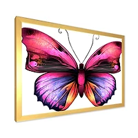 Bright Pink Butterfly Portrait  Wall Art