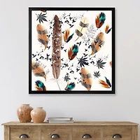 Multicolored Feather Pattern  Wall Art