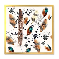 Multicolored Feather Pattern  Wall Art