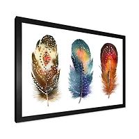 Colourful Boho Feather Set IX  Wall Art