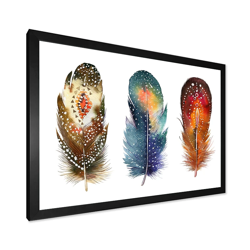 Colourful Boho Feather Set IX  Wall Art