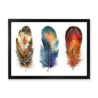 Colourful Boho Feather Set IX  Wall Art