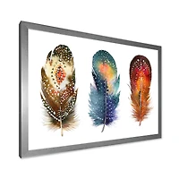 Colourful Boho Feather Set IX  Wall Art
