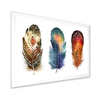 Colourful Boho Feather Set IX  Wall Art