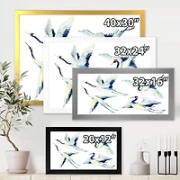Asian Crane Bird Impression  Wall Art